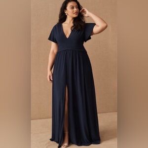 BHLDN Mendoza Navy Maxi Dress